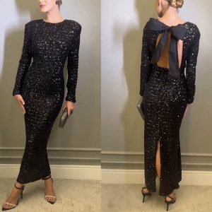Backless Sequined Evening Dress Dress Women