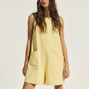 Linen Vest Casual Jumpsuit